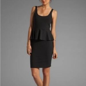 Susana Monaco Black Peplum Mini Dress